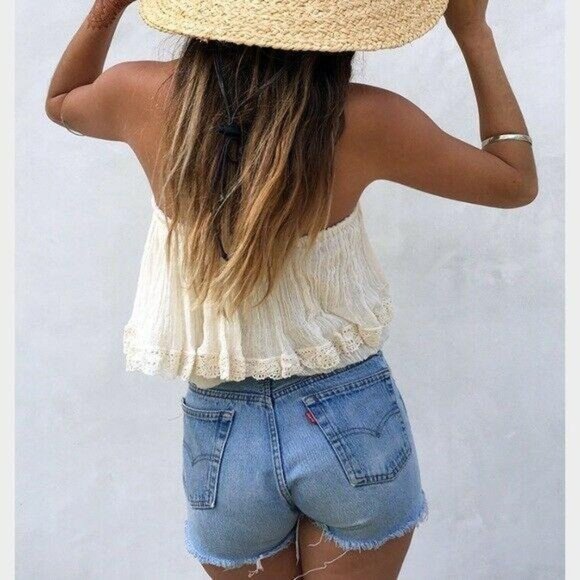 Jen’s Pirate Booty Free People Cha Cha White Top - Picture 3 of 4